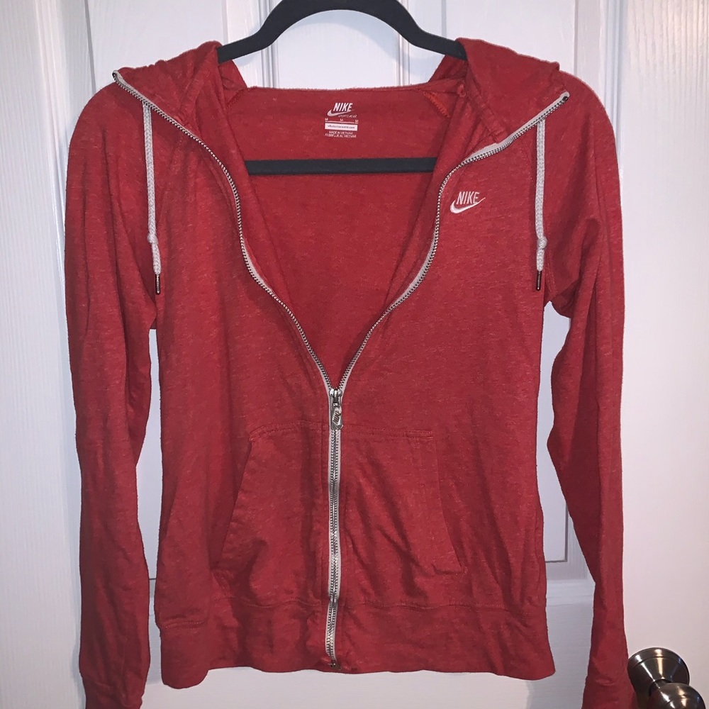 Nike Women’s Red Vintage Gym Zip Up Hoodie